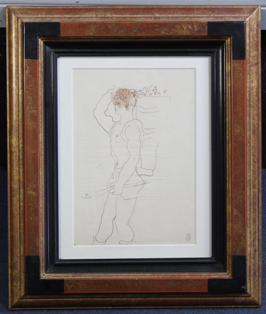 § Jean Cocteau (1889-1963) Vendageur, 11.5 x 8in.